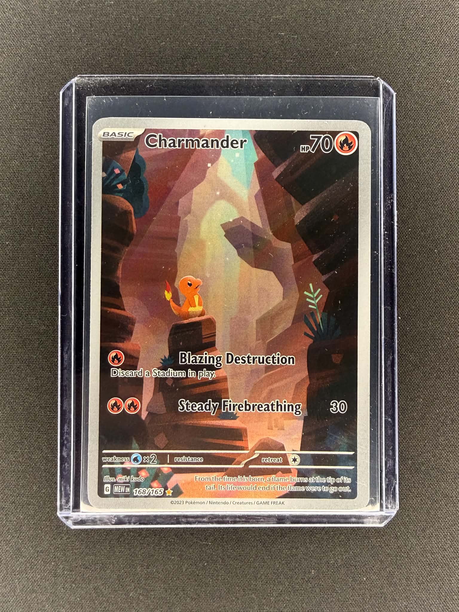 Pokémon TCG Charmander Scarlet & Violet 151 168/165 Holo Illustration Rare