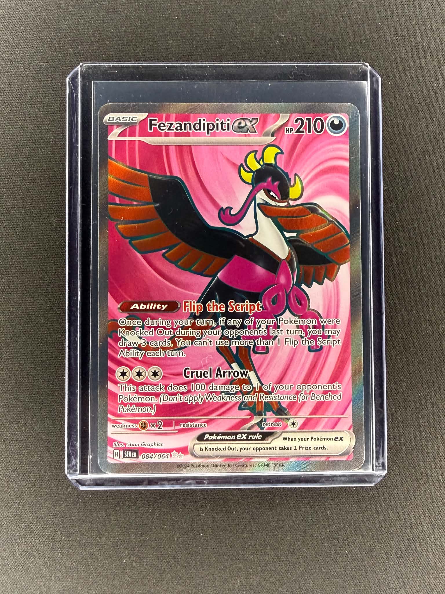 Pokemon Shrouded Fable Fezandipiti Ex Ultra Rare Full Art 084/064