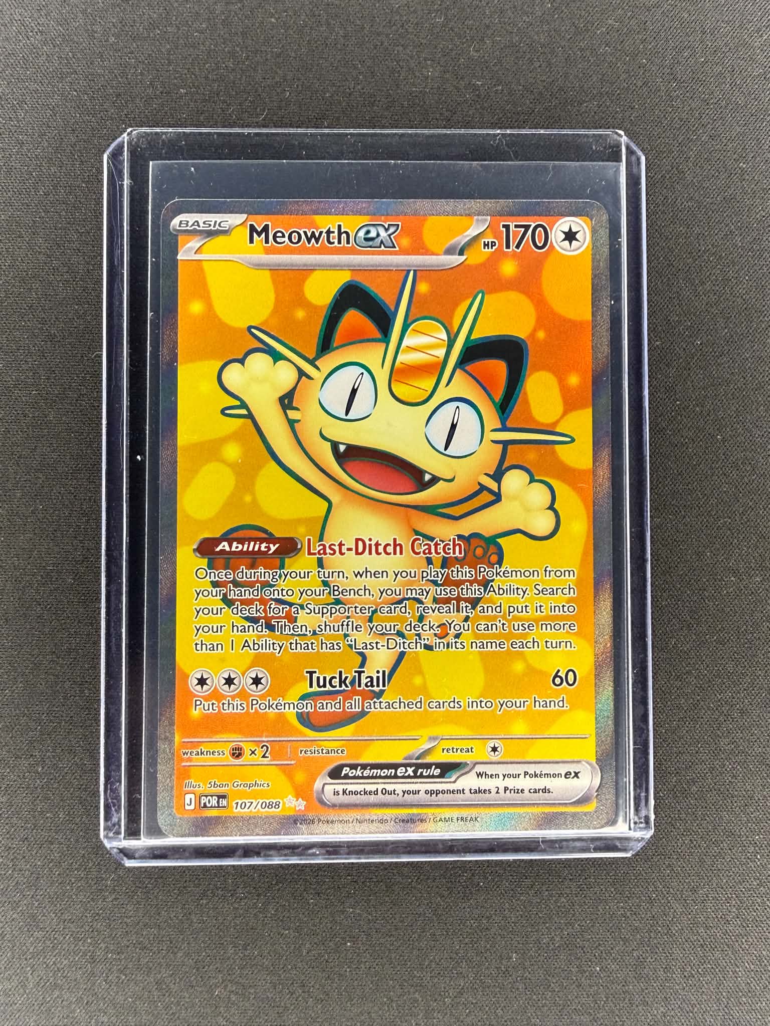 Meowth EX 107/088 Perfect Order Full Art Ultra Rare Pokemon TCG